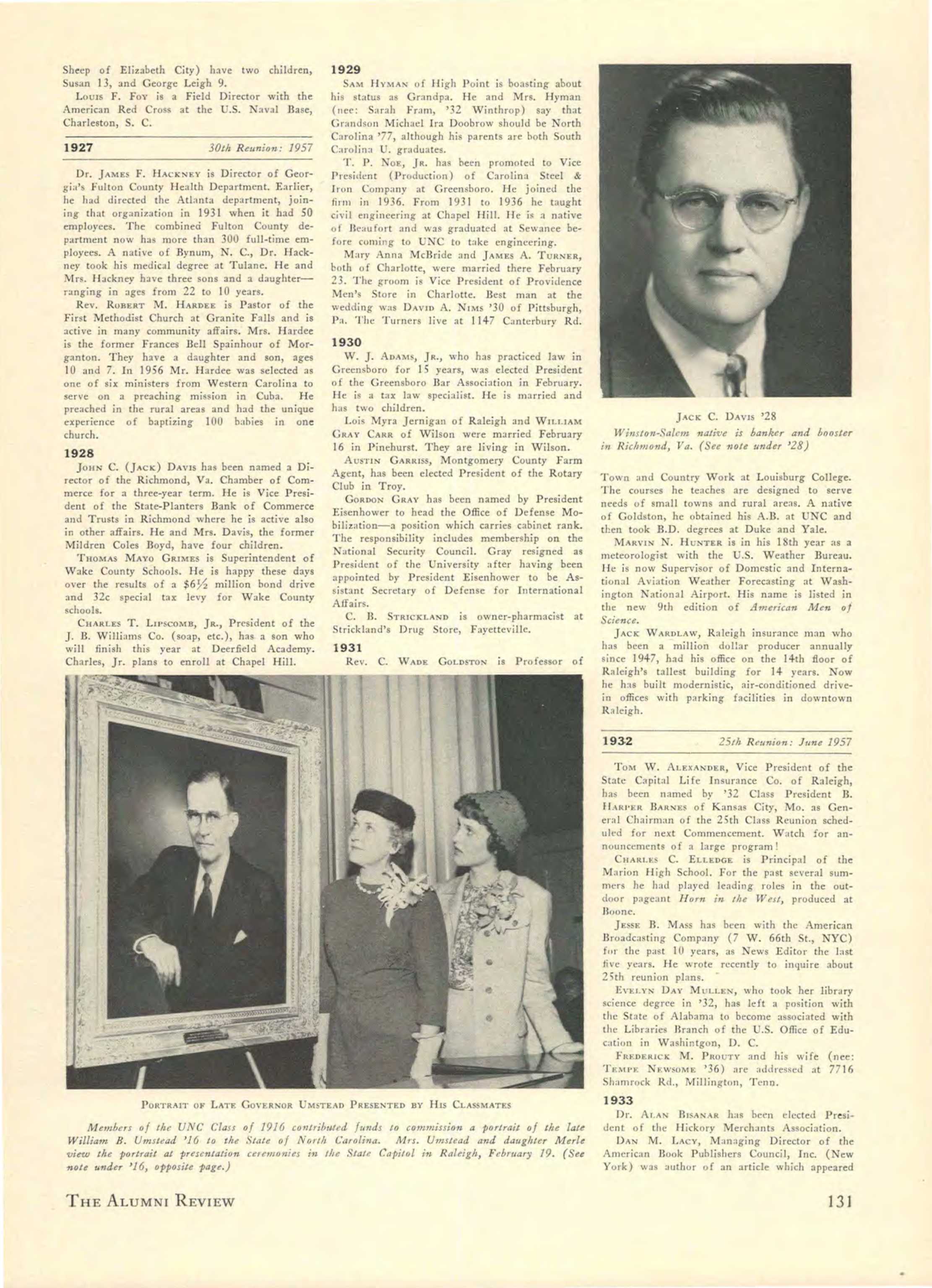 1957 THE CEREMONIES OF INAUGURATION OF BILL FRIDAY UNIVERSITY OF NORTH CAROLINA